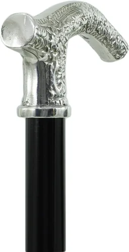 Vista 4 de Handmade Walking Cane - Artisanal Wood & Solid Pewter Handle, Elegant Walking Stick for Men & Women, Luxury Made in Italy Gift