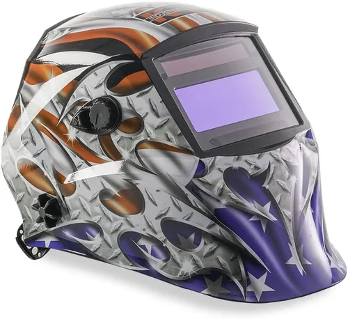 Vista 3 de KT Industries Casco de soldadura de oscurecimiento automático de acero americano (4-1052)
