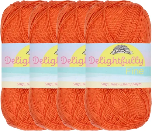 Vista 81 de JubileeYarn - Ovillo de hilo deliciosamente fino, 1.76 oz/madeja de rayón de bambú, color rosa polvo, 4 madejas