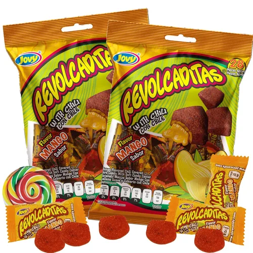 Vista 8 de Sweetzo - Caramelos duros dulces y picantes cubiertos de chile en polvo, dulces mexicanos envueltos individualmente con sabor a sandía