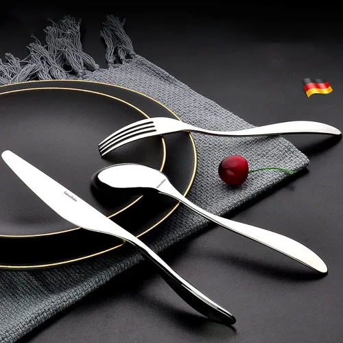 Vista 6 de 40-Piece Silverware Set for 8, Premium Food Grade Stainless Steel Flatware Sets, Mirror Polished Cutlery Set Includes Spoons Forks Knives