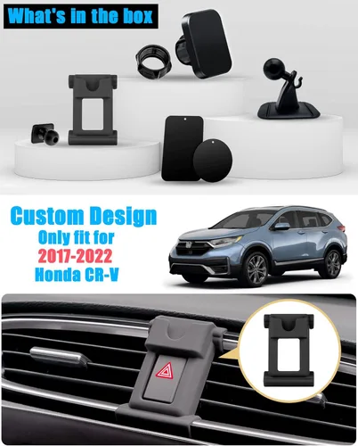 Vista 3 de Soporte de teléfono para automóvil, soporte de ventilación de aire, soporte de tablero automático para Honda CR-V, CR-V Hybrid 2017 2018 2019 2020