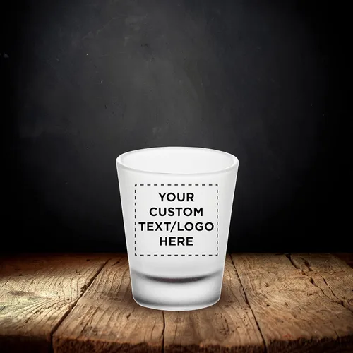 Vista 8 de Vasos de chupito de vidrio esmerilado personalizados de 1.75 onzas, juego de 10, paquete personalizado a granel, ideal para bodas, cumpleaños