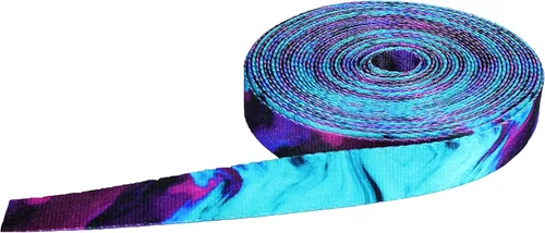 Strapworks Print Poly Webbing - Correa de utilidad para actividades al aire libre, manualidades, correas de perro, 1 pulgada x 10 yardas, morado