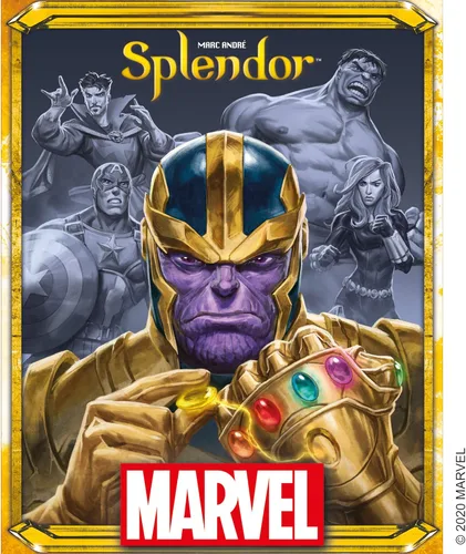 Asmodee Marvel Splendor - Juego de mesa unir héroes y gemas en una aventura de estrategia épica, juego familiar para niños y adultos, a partir de 10