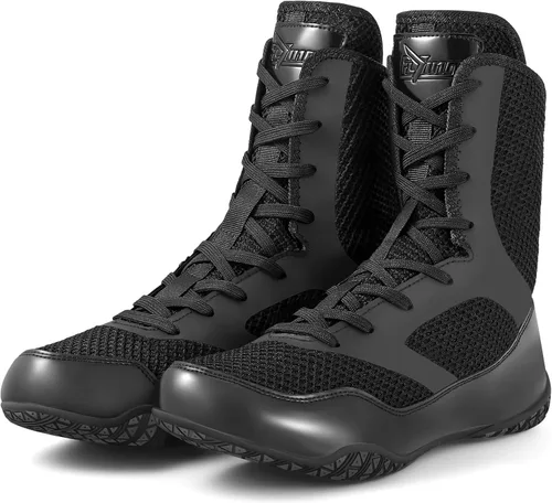 Zapatos de boxeo de lucha, botas de boxeo altas para hombre, botas de boxeo antideslizantes para mujer, deportes, lucha, fitness, levantamiento de