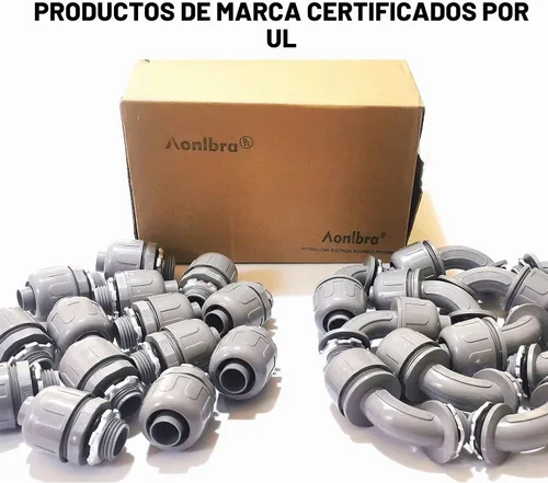 Vista 8 de Conector hermético de líquido de 3/4 pulgadas, accesorios de conducto eléctrico de PVC, conector de conducto flexible recto de 180 grados