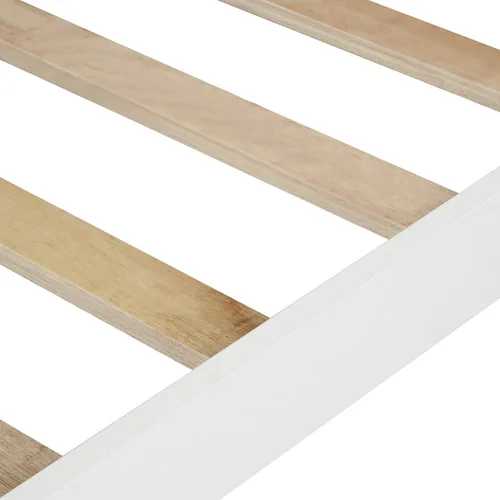 Vista 7 de Harper & Bright Designs Base de cama individual con cabecero y estribo, cama de madera tamaño individual con soporte de listones de madera