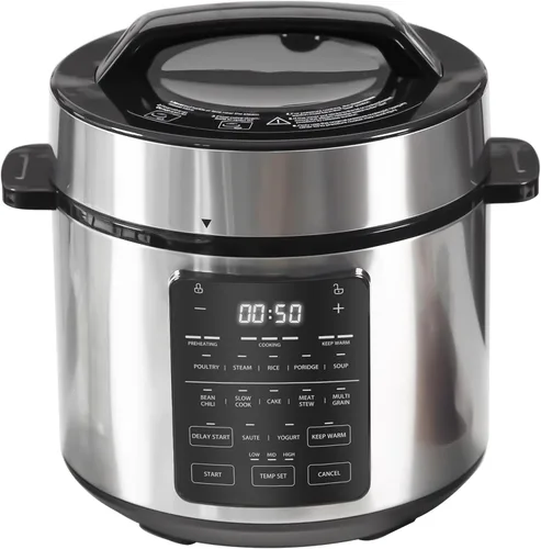 Vista 11 de DUMOS Olla a presión eléctrica 16 en 1, olla multicocción programable de 6 cuartos de galón con 12 ajustes preestablecidos de un solo toque, yogur