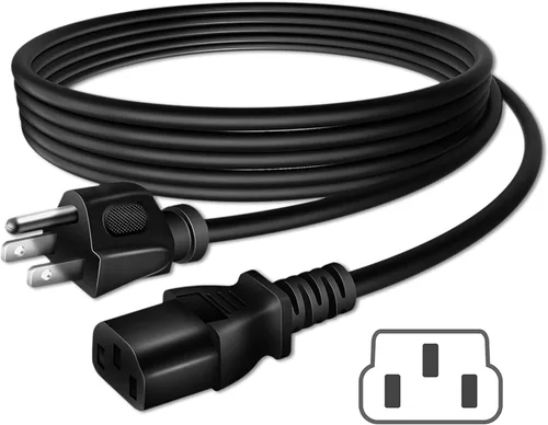 Vista 2 de PKPOWER Cable de alimentación de CA de 6 pies para Viewsonic VA2055Sa VA2055Sm Cable de monitor de computadora