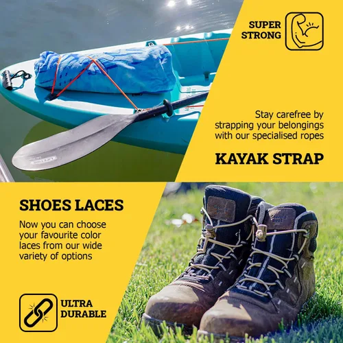 Vista 5 de Cuerda de choque de grado marino SGT KNOTS – 100% elástico, elástico de poliéster Dacron para proyectos de bricolaje, amarres, usos comerciales