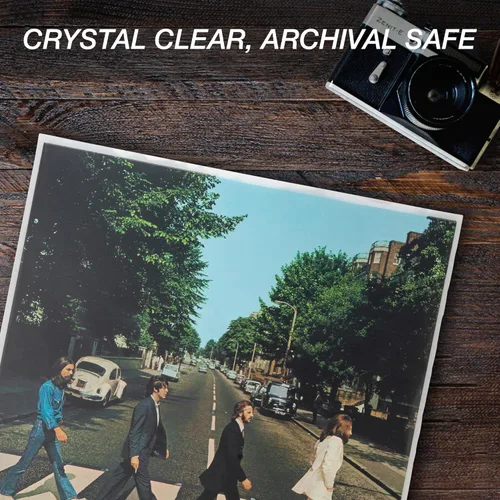 Vista 5 de Samsill Paquete de 50 fundas de vinilo para discos de vinilo, fundas de vinilo exteriores transparentes para tu colección de discos, 12.75 x 12.75