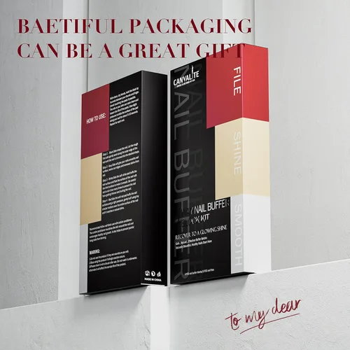 Vista 7 de Canvalite Pulidor de uñas para uñas naturales, lima de uñas de 4 vías todo en uno y bloque de pulidor que forma, lima, suaviza y brilla, grano