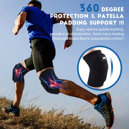 Vista 3 de Rodilleras de voleibol, protector de rodilla para niñas y mujeres con almohadillas de alta protección, rodilleras de grado profesional para correr