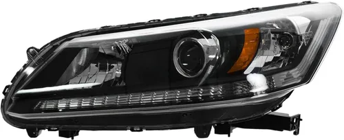 Vista 377 de TRQ Juego de Conjunto de Ensamble de Faros de 2 Piezas de Desempeño Halógeno con Marco Cromado Conductor y Lado del Pasajero Compatible con Mercedes