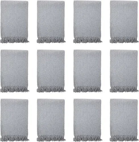 Vista 11 de Arkwright - Mantas comunes a granel, paquete de 12 unidades, reversibles, 100% algodón, para todas las estaciones, ligeras, para invitados de boda