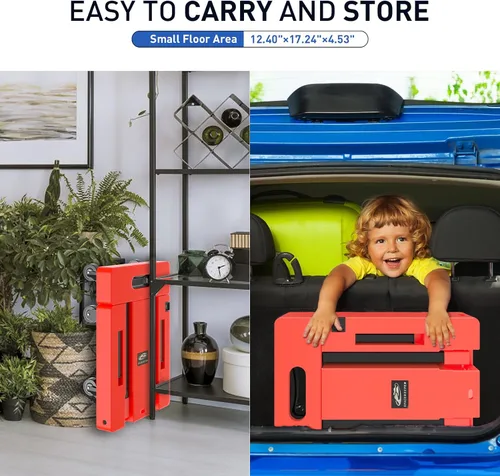Vista 5 de SPACEKEEPER - Carrito de mano plegable, carrito de equipaje resistente de 500 libras, carrito de plataforma utilitario con 6 ruedas y 2 cuerdas