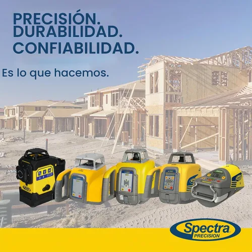 Vista 8 de Spectra Precision Receptor láser HR150U para nivelación interior con láser giratorio de haz rojo o verde. Pantalla LED de doble cara, montaje