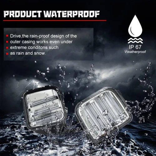 Vista 8 de Lente Transparente con Señal de Giro Secuencial LED Blanca/Ámbar Compatible con Faros de Señal de Giro, Marca Lateral, Luz de Estacionamiento