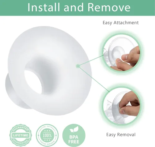 Vista 6 de Insertos de brida de silicona de 0.59 pulgadas compatibles con Momcozy S9 Pro S10 S12 Pro, Paruu P10 P3 R12, TSRETE, kmaier, MomWills, para Spectra