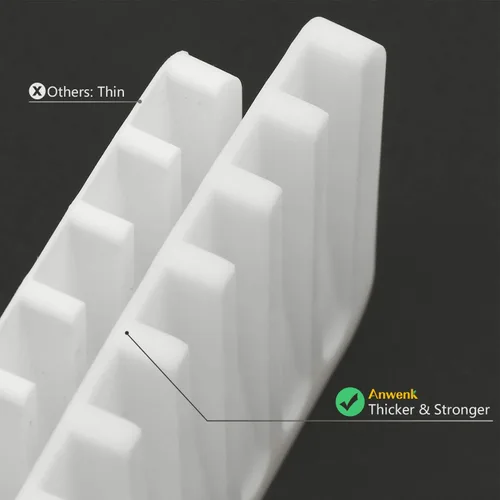 Vista 3 de Anwenk Jabonera flexible de silicona para ducha, bandeja de cascada, escurridor para ducha, baño, cocina, encimera, mantiene las barras de jabón