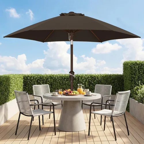 ABCCANOPY 7.5FT Patio Umbrella Outdoor 6 RibsTable Umbrella(Brown)