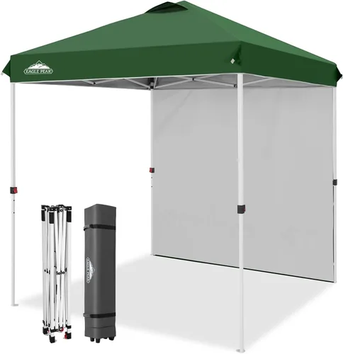 Vista 15 de EAGLE PEAK - Tienda de campaña desplegable con toldo, 1 pared lateral, fácil de montar, tienda para eventos, protección solar para exteriores, bolsa