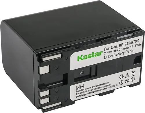 Kastar Batería (1 paquete) para Canon BP-945, BP-950, BP-970, Canon C2, FV1, FV500, Optura, Ultura, Vistura, DM-XL2, DM-MV20, E65AS, ES-8600 Hi8,