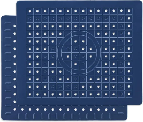 Vista 12 de WILLKOMMEN Tapete para fregadero de cocina, tapete de secado de platos de 12 x 10 pulgadas, alfombrillas protectoras rectangulares para la parte