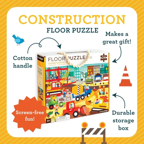 Vista 6 de Petit Collage Rompecabezas de suelo de 24 piezas Rompecabezas grande para niños Rompecabezas completo de 18 x 24 pulgadas Gran regalo