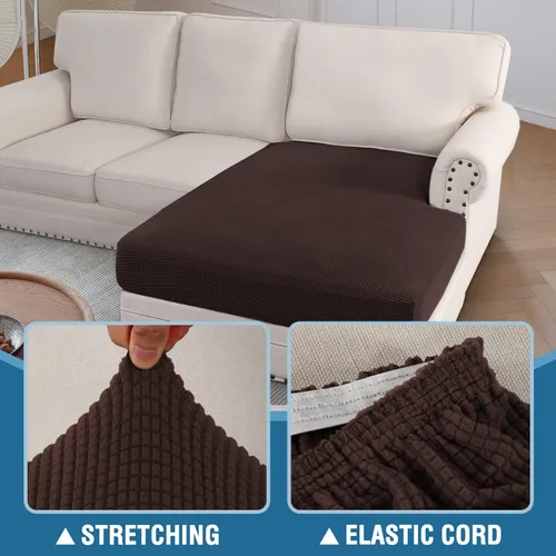 Vista 6 de H.VERSAILTEX Fundas para sofá seccional, 1 pieza, funda para diván en forma de L, funda de cojín separada para sofá seccional izquierdo y derecho