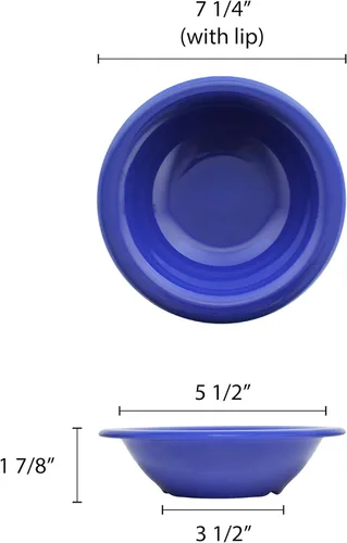 Vista 2 de Thunder Group Colección de vajilla de melamina color morado cuenco de sopa de 7.25 pulgadas, 15 onzas, viene en docena