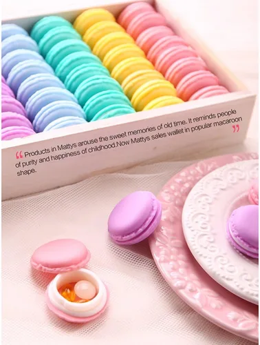 Vista 6 de Coolrunner Caja de macarrón gigante de 6 piezas, caja de joyería de macarrón, caja de píldoras linda de macarrón, caja de almacenamiento de joyas