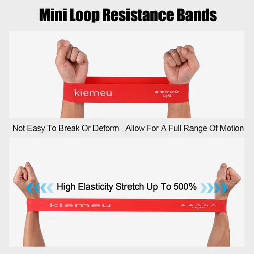 Vista 2 de Mini bandas de resistencia de bucle para entrenar piernas, bandas elásticas para bandas de bucle de ejercicio, bandas de ejercicio de goma