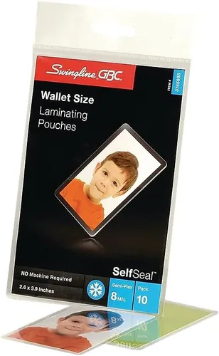 Vista 3 de GBC Hojas de laminación, bolsas autoadhesivas, tamaño cartera, 8 mil, autosellado, paquete de 10 (3745685)