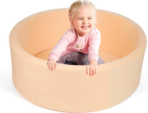 Pote de bolas de espuma, 36 x 12 pulgadas, para interiores y exteriores, bola redonda suave, juguete de regalo ideal para niños, pozo de bolas suave