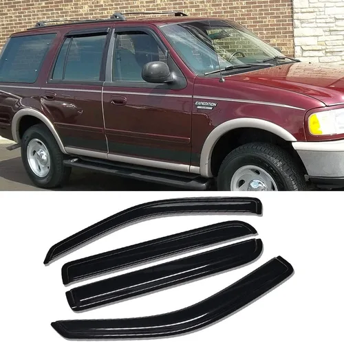 Vista 29 de Deflector de viento para ventana lateral, juego de 4 protectores de lluvia con cinta de canal, visera para Ford Explorer y Mercury Mountaineer