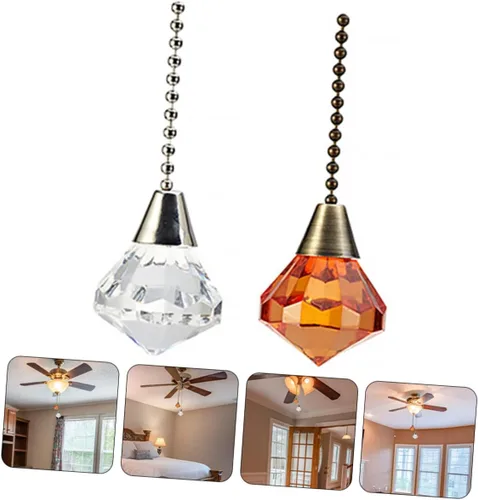 Vista 2 de 2 unidades de ventilador de techo colgante de luz de techo cadena de cadena para ventiladores de techo y decoración de luces para el hogar