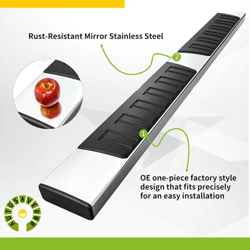 Vista 4 de AUTOSAVER88 Estribos compatibles con Dodge Ram 1500 Quad Cab 2009-2018, Ram 1500 Classic 2019-2024, barras laterales Nerf de 6 pulgadas