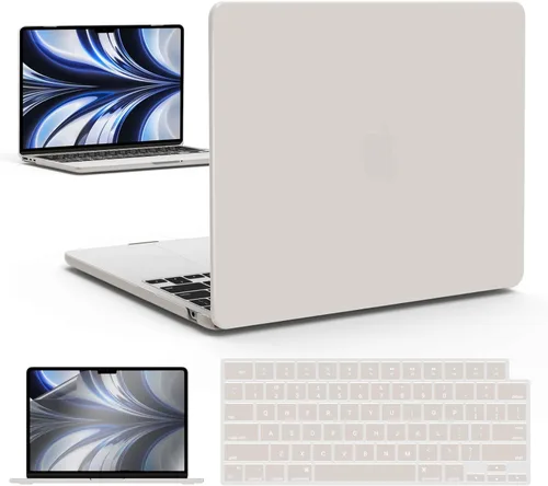 Vista 16 de IBENZER Compatible con MacBook Air 2025 2024 2023 de 15 pulgadas M4 A3241 M3 A3114 M2 A2941, funda rígida y cubierta de teclado y película