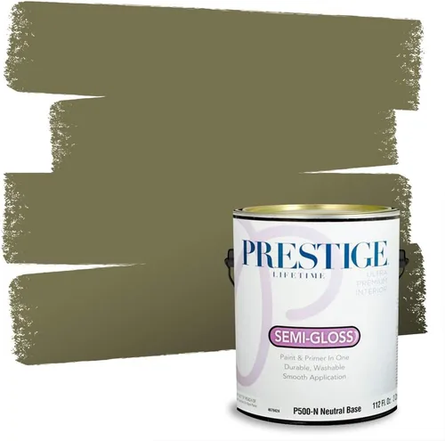 Vista 16 de PRESTIGE Paints - Pintura exterior e imprimación en uno, 1 galón, satinado, verde Bayou