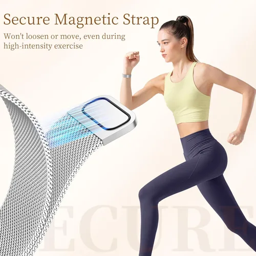 Vista 4 de JKD Banda de Metal en Forma de X Compatible con Fitbit Charge 6/Charge 5 Bandas para Mujeres y Hombres, Correa de Pulsera de Malla de Acero