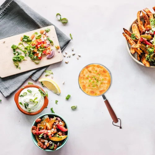 Vista 3 de Mini sartén para huevos, sartén antiadherente para tortillas, sartén redonda de acero inoxidable, sartén de cocina con asa para inducción de estufa