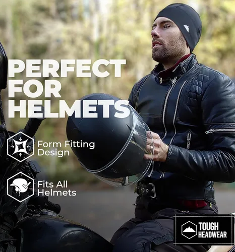 Vista 6 de Tough Headwear Skull Cap for Men-Motorcycle Head Cap,Sweat Caps for Men, Skull Cap Helmet Liner,Running Beanie Parent