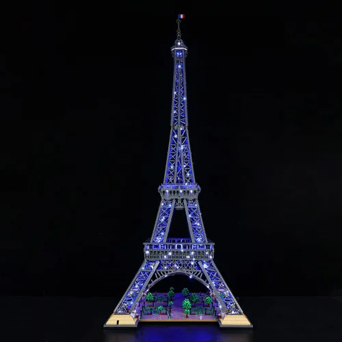 Vista 3 de T-Club RC con kit de luz LED de sonido compatible con Lego 10307, juego de iluminación para (Eiffel-Tower 10307)