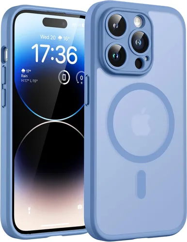 Vista 497 de TOCOL Funda para iPhone 11, compatible con Magsafe, protección completa de cámara, imanes integrados, protección contra caídas, funda translúcida