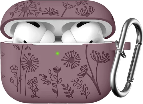 Vista 27 de Lerobo Funda con Flor Grabada Compatible con Apple AirPods Pro 2 Funda de Protección Completa para AirPods Pro 2ª 1ª Generación 2022/2023 USB C