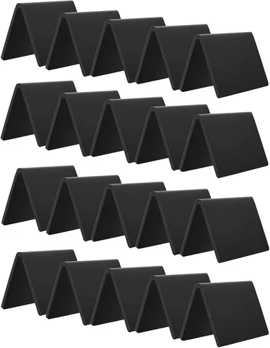 Vista 7 de AITEE Mini letreros de pizarra de mesa, paquete de 10 mini pizarras acrílicas para alimentos, bodas, fiestas de cumpleaños, bufé, panadería
