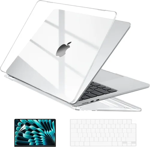 Vista 8 de EooCoo Funda compatible con MacBook Air de 15 pulgadas M5 2026 2025-2023 Release M4 M3 M2 modelo A3448 A3241 A3114 A2941, carcasa rígida