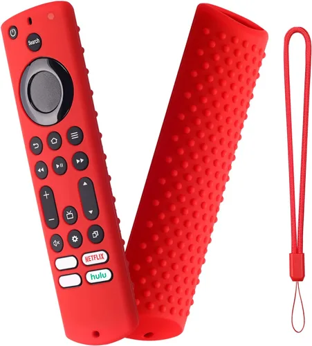 Vista 12 de Cubierta de control remoto brillante NS-RCFNA-21 para control remoto de TV Toshiba e Insignia 2021, funda de silicona con cordón que brilla